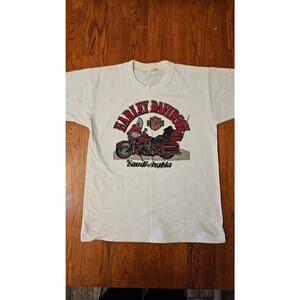Vintage Harley Davidson Saudi Arabia Single‎ Stitch white graphic tshirt size L?